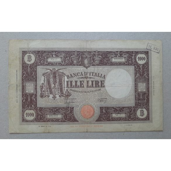 Italy 1000 Lire 1943