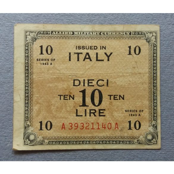 Italy 10 Lire 1943 F