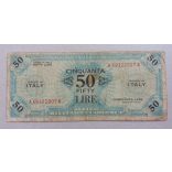 Italy 50 Lire 1943 VG