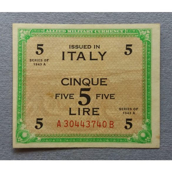 Italy 5 Lire 1943 aUNC