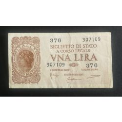 Italy 1 Lire 1944 VF