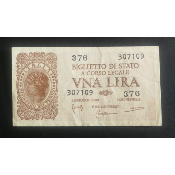 Olaszország 1 Lire 1944 VF