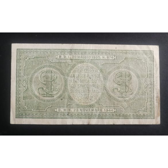 Italy 1 Lire 1944 VF