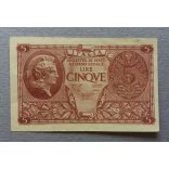 Italy 5 Lire 1944 VF+