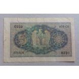 Italy 5 Lire 1944 F-