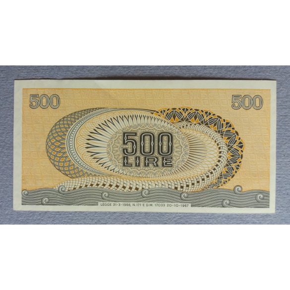 Italy 500 Lire 1967 aUNC