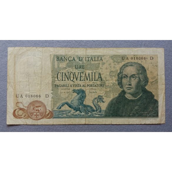 Olaszország 5000 Lire 1971 VG+