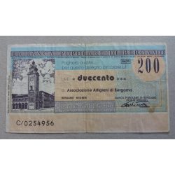 Italy Bergamo 200 Lire 1976 F