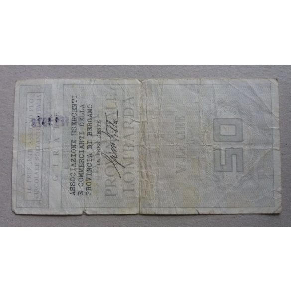 Italy Bergamo 50 Lire 1978 VG+