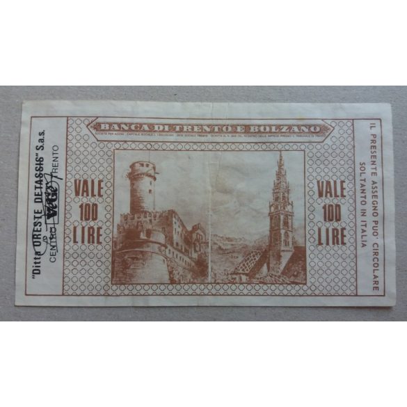 Italy Bolzano 100 Lire 1977 F