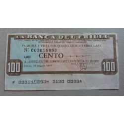 Italy Udine 100 Lire 1977 F