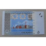 Pakistan 5 Rupees 2010 UNC