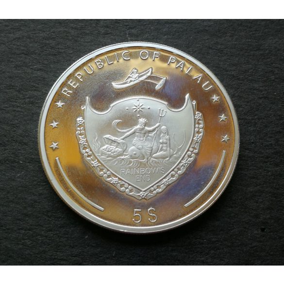 Palau 5 Dollár 2007 ezüst PP, emlékérme