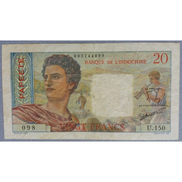 Papeete 20 Francs 1963 F+