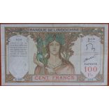 Papeete 100 Francs 1939-65 F+