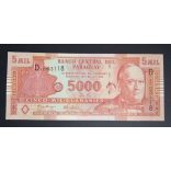 Paraguay 5000 Guaranies 2005 UNC 