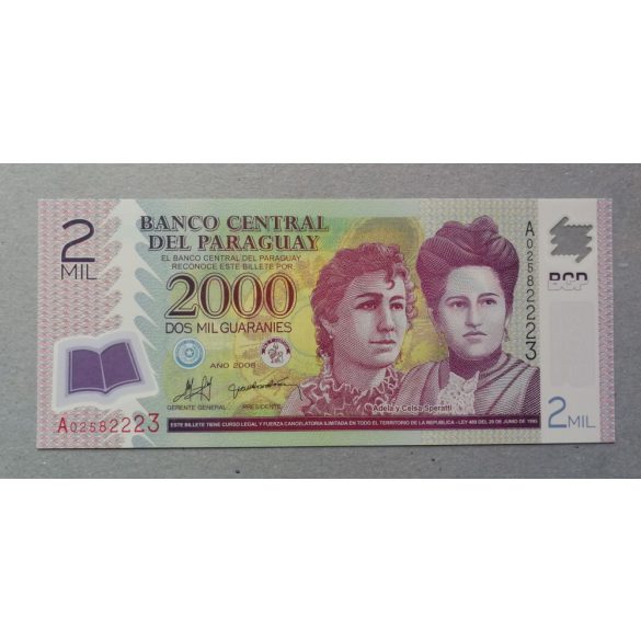 Paraguay 2000 Guaranies 2008 UNC