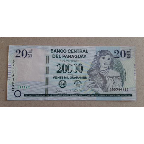 Paraguay 20000 Guaranies 2015 UNC