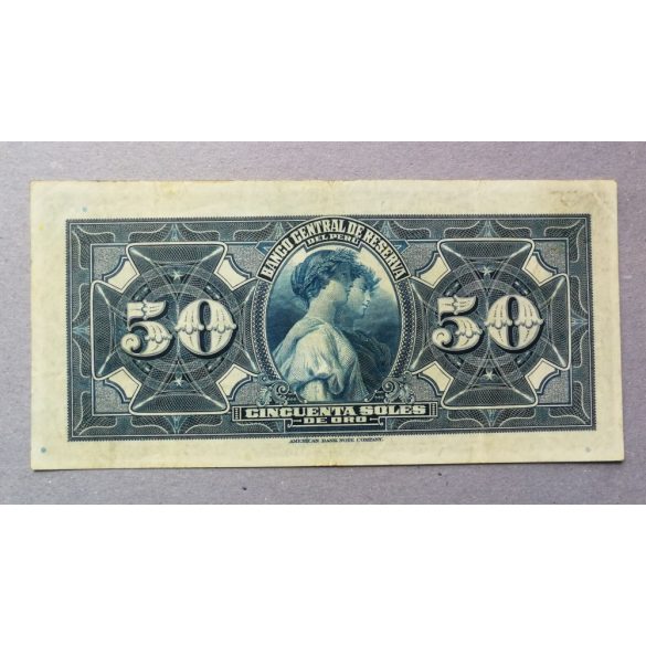 Peru 50 Soles de oro 1939 F