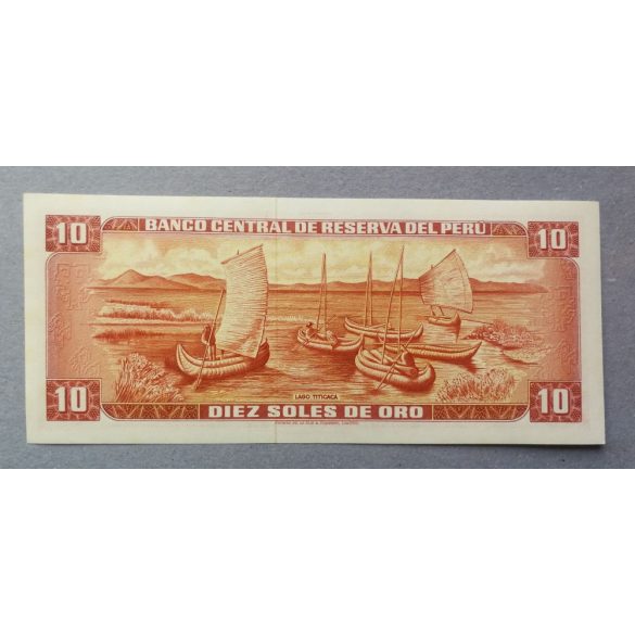 Peru 10 Soles de oro 1971 Unc