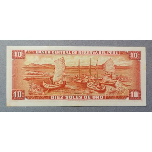 Peru 10 Soles de oro 1972 Unc