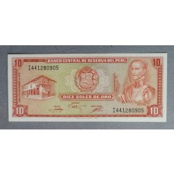 Peru 10 Soles de oro 1976 Unc