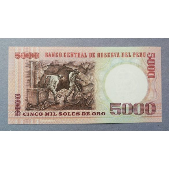 Peru 5000 Soles de oro 1985 Unc
