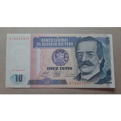 Peru 10 Intis 1987 UNC