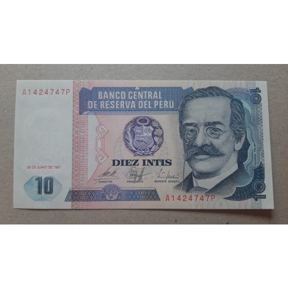 Peru 10 Intis 1987 UNC