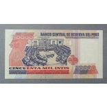Peru 50000 Intis 1988 Unc
