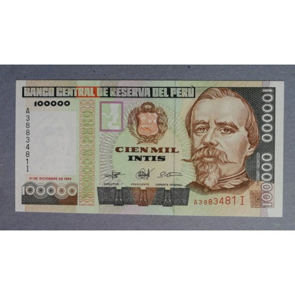 Peru 100000 Intis 1989 Unc