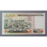 Peru 100000 Intis 1989 Unc
