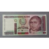 Peru 1 million Intis 1990 Unc