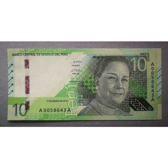 Peru 10 Soles 2019 Unc