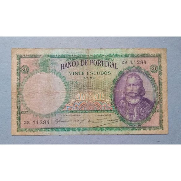 Portugália 20 Escudos 1941 VG+