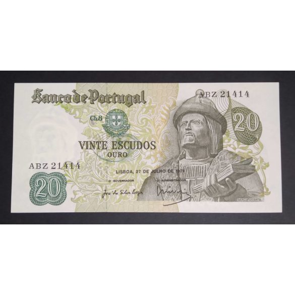 Portugal 20 Escudos 1971 Unc 