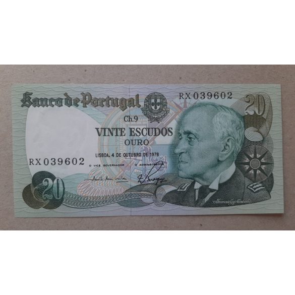 Portugália 20 Escudos 1978 UNC