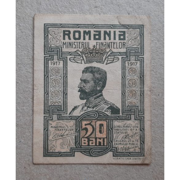 Románia 50 Bani 1917 F+