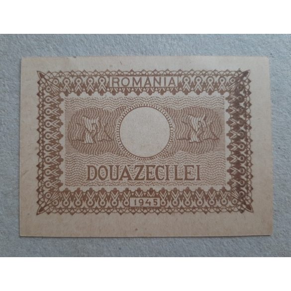 Románia 20 Lei 1945 aUNC+