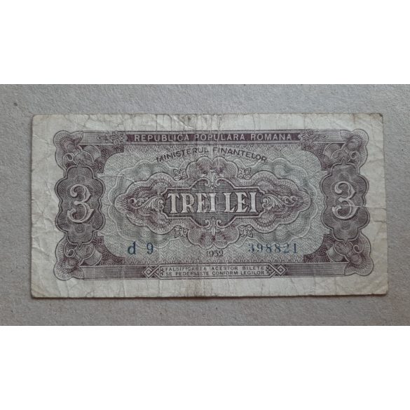Románia 3 Lei 1952 VG