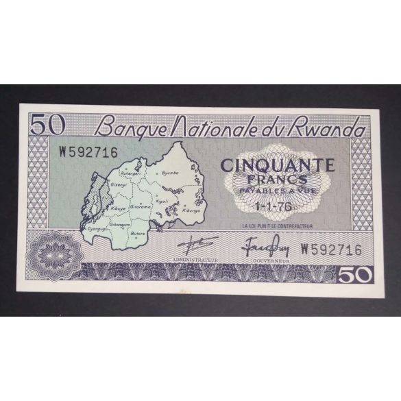Rwanda 50 Francs 1976 UNC-