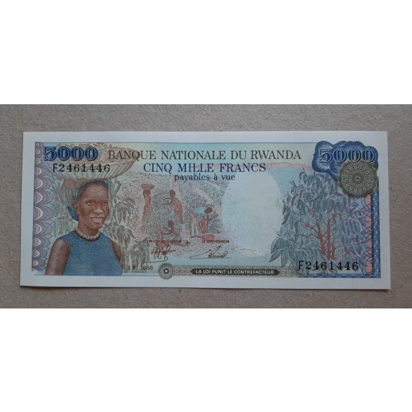 Ruanda 5000 Francs 1988 UNC