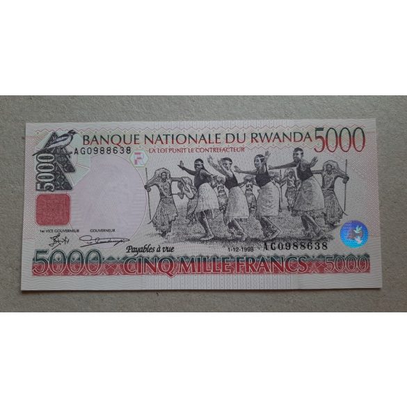 Rwanda 5000 Francs 1998 UNC