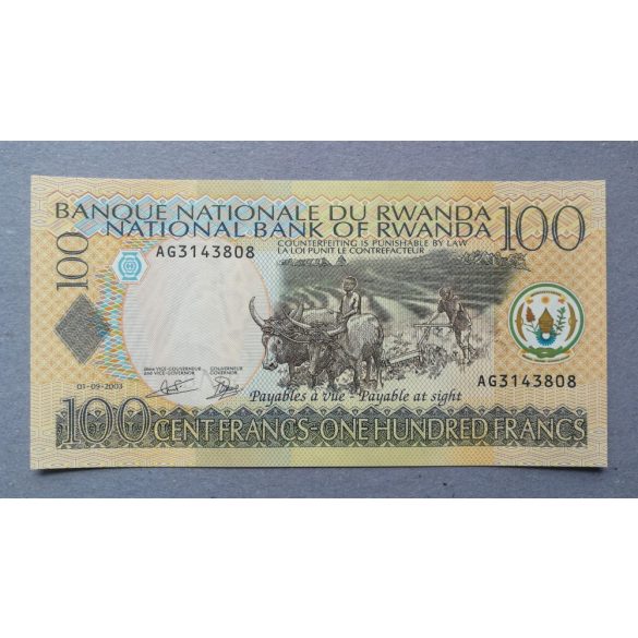 Ruanda 100 Francs 2003 UNC