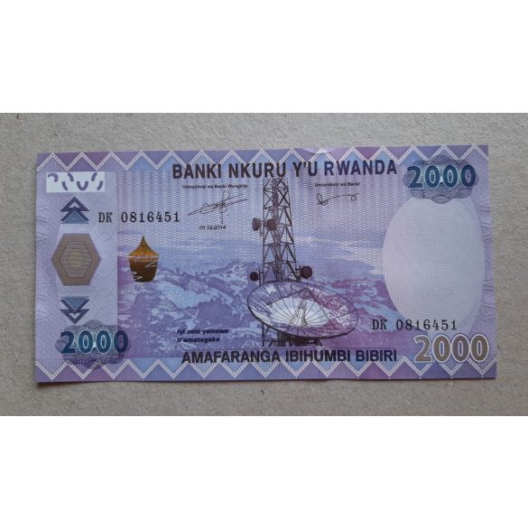 Ruanda 2000 Francs 2014 UNC