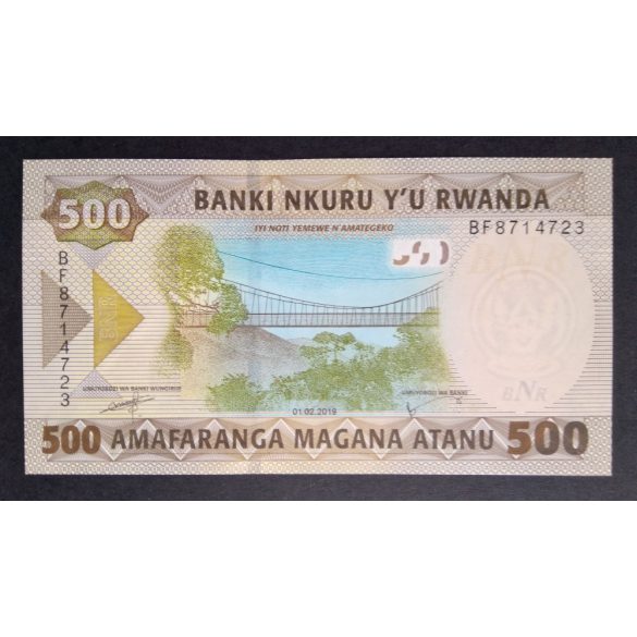 Ruanda 500 Francs 2019 UNC 