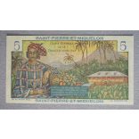 Saint Pierre and Miquelon 5 Francs 1947 Unc-