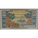 Sant Pierre and Miquelon 10 Francs 1950-60 UNC