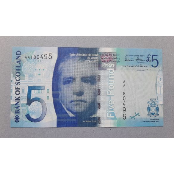 Scotland 5 Pounds 2007 UNC