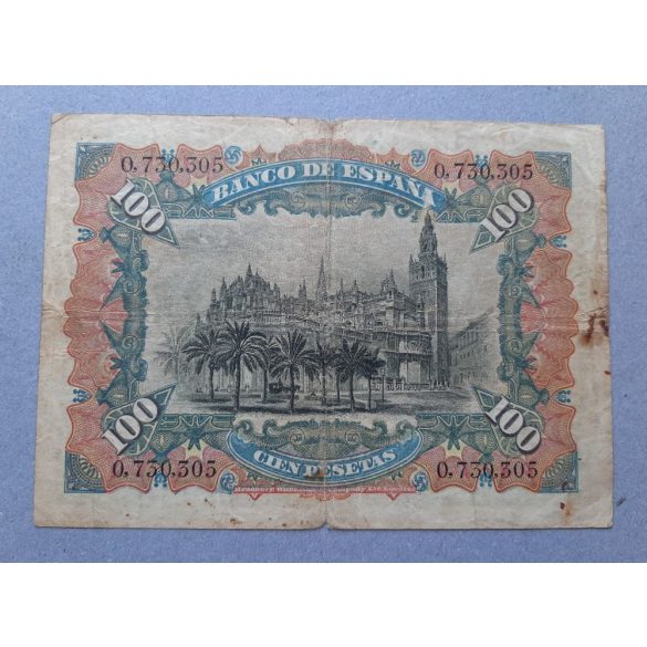 Spain 100 Pesetas 1907 F-